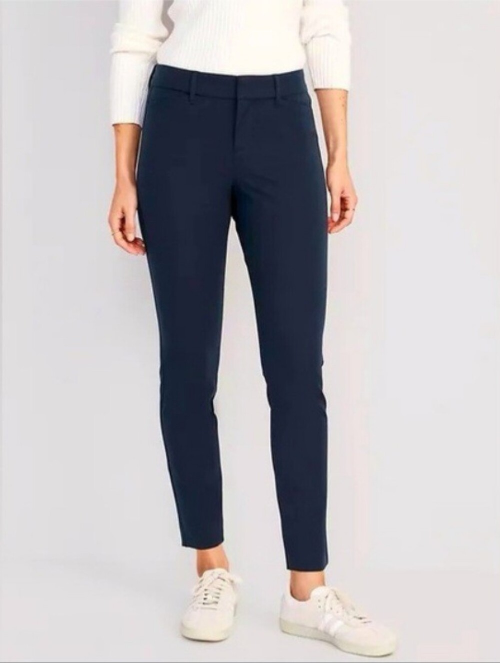 Old Navy-Women's Dark Navy Petite Pixie Skinny Mid-rise ankle Pants